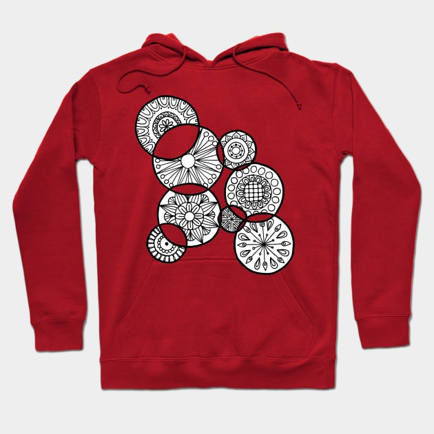 Abstract Mixed Mandala Circles Hoodie by calenbundalas